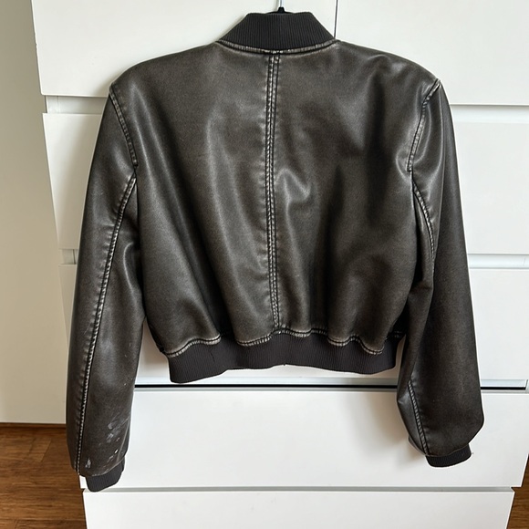 Zara Leather Bomber Jacket - Sizes XS, S - Picture 8 of 8